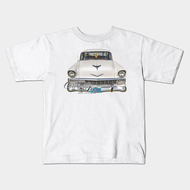 1956 Chevrolet Bel Air Nomad Station Wagon Kids T-Shirt by Gestalt Imagery